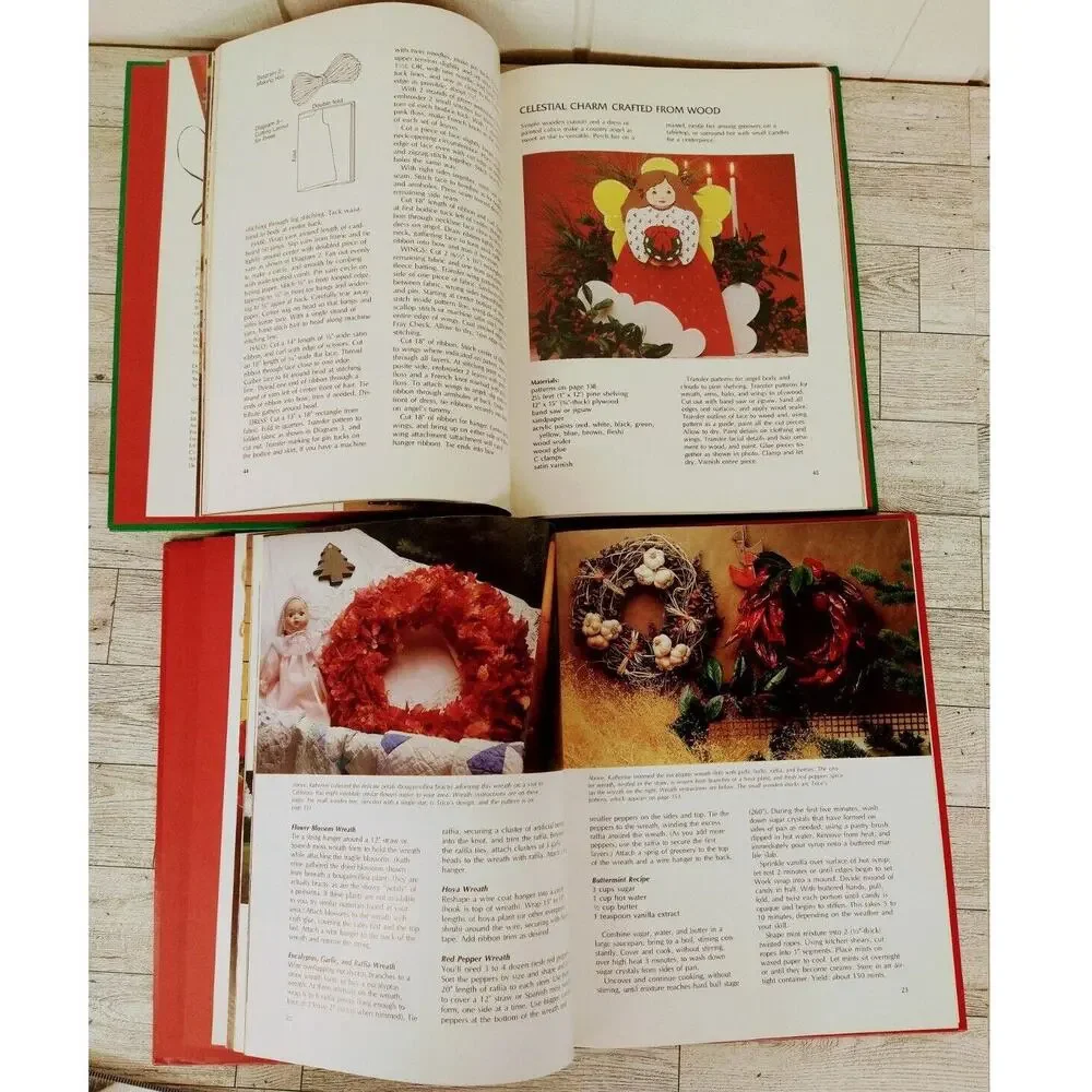 Lot of 2 - Creative Ideas for Christmas - 1986 1987 (American Country Christmas)
